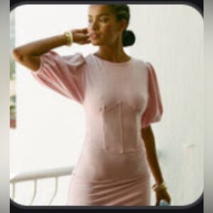 Sabo Skirt Soft Pink Long Sleeve Dress